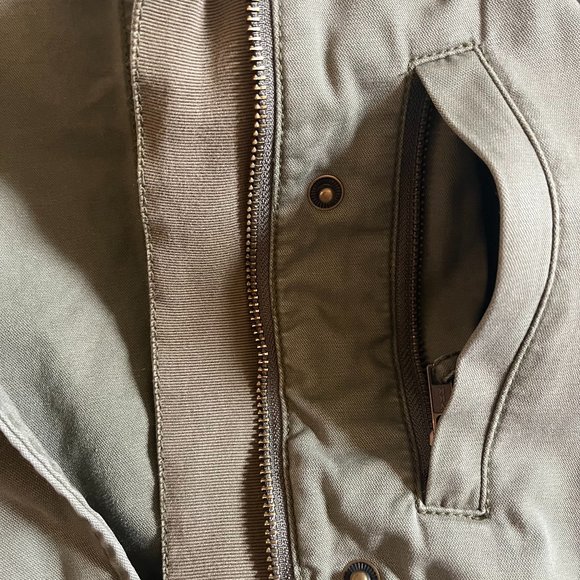 **Madewell "Passage Jacket" | XXS | Army Surplus Green | Cinch Waist | Pockets** - Picture 8 of 12